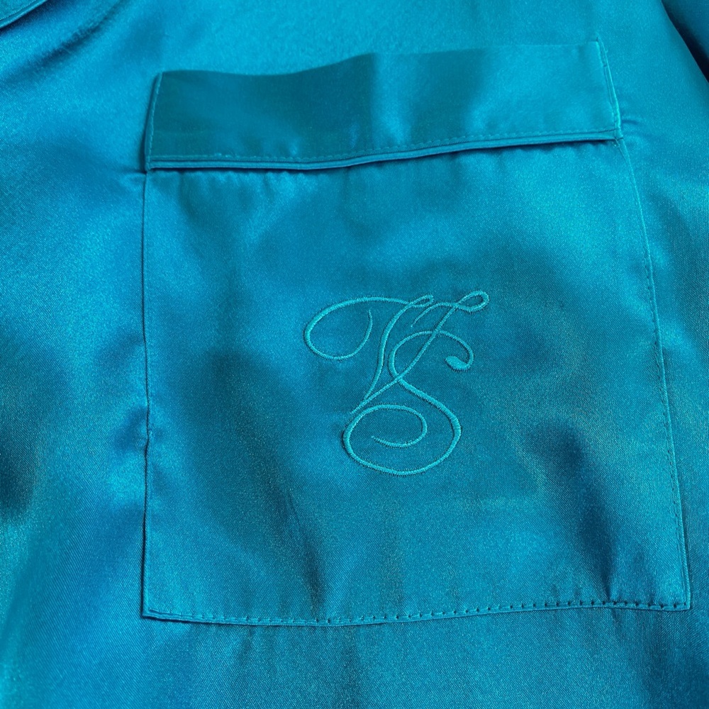 Vintage Victoria’s Secret Satin Nightgown Sleep Shirt Women’s Size Medium Blue - Picture 6 of 7